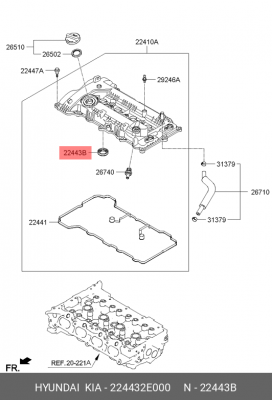 прокладка свечного колодца! 03C103196, (x4)\ Hyundai Accent 1.5 16V G4FK 224432E000 HYUNDAI