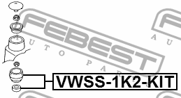 Опора амортизатора с подш SKODA OCTAVIA 1U/1Z VWSS-1K2-KIT VWSS1K2KIT FEBEST