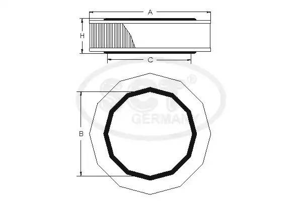 Фильтр воздушный SB210 SCT