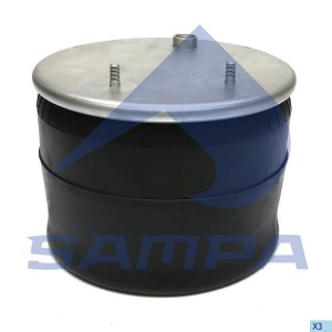 Пневморессора DAF (металлический стакан) (2шп. M10мм,1 штуцер M16х1.5мм) SAMPA SP55836K12 SAMPA