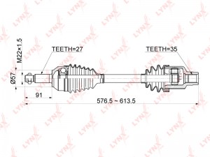 привод правый! Ford Mondeo 1.8 16V-2.0 16V 00-07 CD-1049 LYNXAUTO