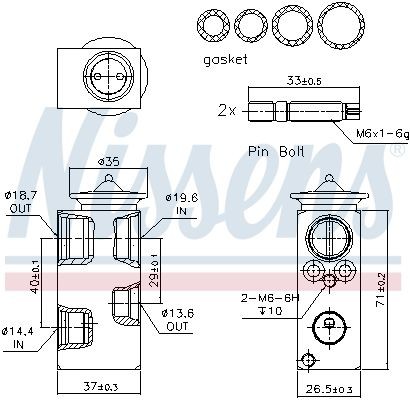 клапан расширительный!\ MB W204 07> 999241 NISSENS