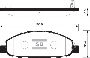 Колодки тормозные дисковые Nissan Urvan/Atlas all 02 SP1447 SP1447 SANGSIN
