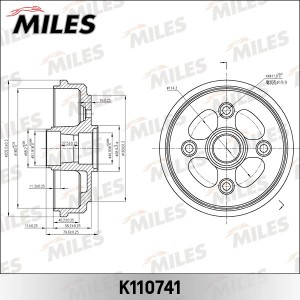 Барабан тормозной MATIZ (TRW DB4273) K110741 K110741 MILES