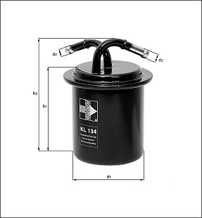 Фильтр топливный SUBARU Forester (97-),Legacy (89-99),Impreza (96-00-) MAHLE KL134 MAHLE KNECHT