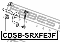 Втулка переднего стабилизатора d26 CADILLAC SRX CDSB-SRXFE3F CDSB-SRXFE3F FEBEST