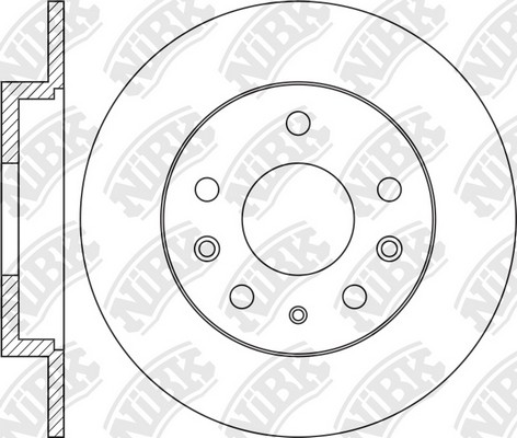 Диск тормозной MAZDA 6 07/MX-5 08/MAZDA 323 0104/MAZDA 626 9902 задний RN1208 RN1208 NIBK
