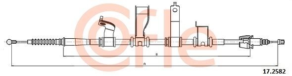 трос ручника задний правый! L=1855/1655\ Hyundai ix20, KIA Venga 10> 92172582 COFLE
