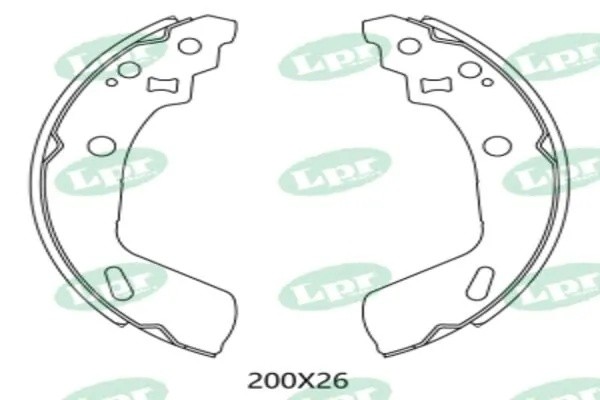 Колодки тормозные барабанные 01188 01188 LPR
