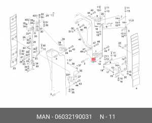 6-гран. фланцевый винт M8X25-8.8-MAN183- 06032190031 MAN