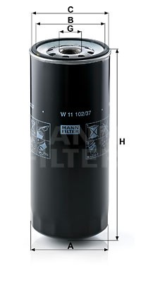 Фильтр масляный 4 (94-164), G (230-480), P (230-470), R/New R (230-730), T (340- W11102/37 MANN FILTER