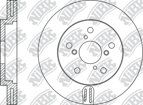 Диск тормозной HONDA CR-V III 2.0-2.4 07- передний RN1243 RN1243 NIBK