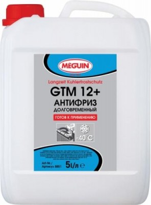 48001 Meguin Долговрем.антифриз meguin Langzeit Kuhlerfrostschutz GTM 12+ (5л) 48001 MEGUIN
