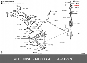 ГАЙКА СТОЙКИ АМОРТ.ПЕРЕДНЕЙ ПОДВЕСКИ MU000641 MITSUBISHI