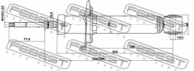 Амортизатор задний NISSAN ALMERA N16 02658717R 02658717R FEBEST
