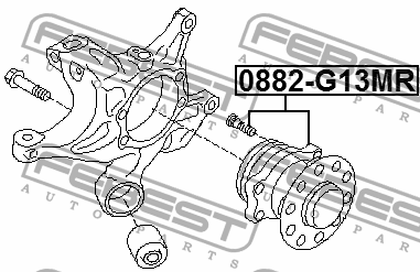 Ступица задняя в сборе SUBARU IMPREZA XV G33 2011- 0882-G13MR 0882-G13MR FEBEST