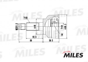 ШРУС наружный KIA CLARUS 1.8/2.0 97- (SKF VKJA5958) GA20183 GA20183 MILES