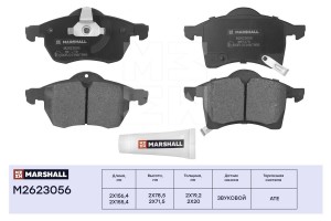 Торм. колодки дисковые передн. Opel Astra G 98-  Zafira A B 99- M2623056 M2623056 MARSHALL