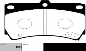 Колодки тормозные KIA Rio (00-),Avella (-99) MAZDA 323 (-98),Demio (-03) передни GK0509 CTR