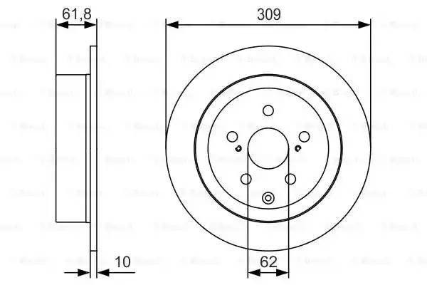 LEXUS RX 350/450H (2009>) 0 986 479 T04 BOSCH