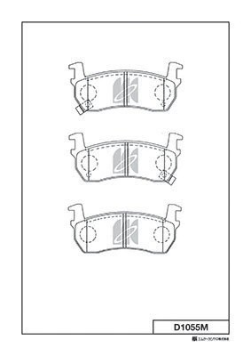 Колодки тормозные дисковые D1055M D1055M MK KASHIYAMA
