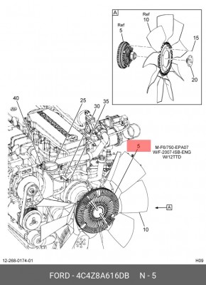 сцепление комплект 4C4Z-8A616-DB FORD