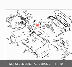КРЫШКА ПРОУШИНЫ БУКСИРОВОЧНОЙ 2138853701 A 213 885 37 01 MERCEDES BENZ