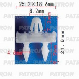 Клипса MERCEDES E (W124),190 (W201) крепления молдинга двери передней PATRON P370926 PATRON