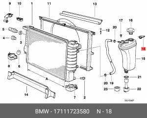 кронштейн расширительного бачка!\ BMW 17 11 1 723 580 BMW