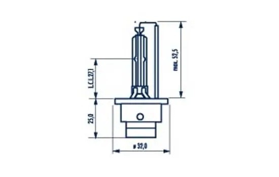 Лампа ксеноновая D2S 35W P32d-2 4300K 85V Xenon NARVA 840023000 NARVA