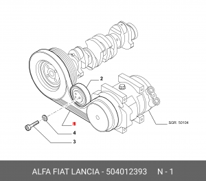 приводной ремень 504012393 FIAT
