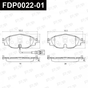 Тормозные колодки дисковые смесь CERAMIC FDP0022-01 FDP0022-01 FAP