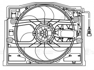 Э/вентилятор кондиц. для а/м BMW 3 E46)(98-)(с кожухом) LFAC2618 LFAC 2618 LUZAR