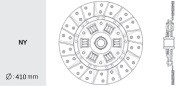 Диск сцепления HYUNDAI HD160,170 дв.6D22 (410мм) ведомый VALEO PHC HD19 VALEO PHC