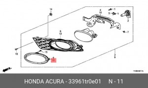 33961TR0E01 ОТДЕЛКА. ЛЕВ 1 33961TR0E01 HONDA