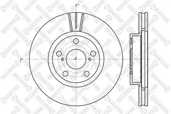 диск тормозной перед.  60204564VSX 6020-4564V-SX STELLOX