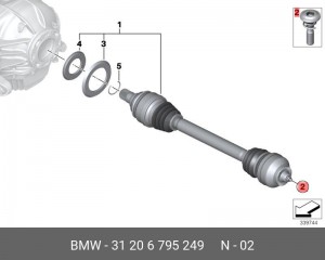 Болт BMW OE 31 20 6 795 249 BMW