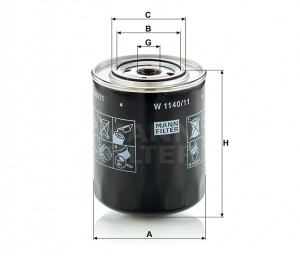 Фильтр масляный W1140/11 W 1140-11 MANN FILTER