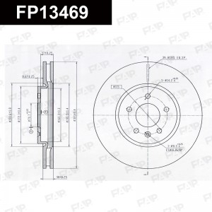 Тормозной диск с покрытием GEOMET FP13469 FP13469 FAP