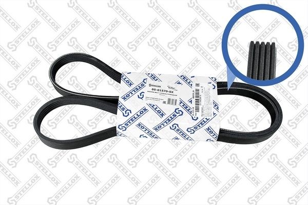 ремень поликлиновой! 5PK1570 \ Lancia Y 1.2 01-03 05-01570-SX STELLOX