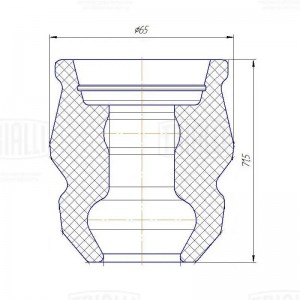 Буфер (отбойник) Hyundai Solaris (10-)/Rio (10-) (задн. аморт. 1 шт.) PUR (BC 08 BC 0882 TRIALLI