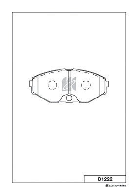 Колодки тормозные дисковые пер. Nissan Maxima QX 00- D1222 D1222 MK KASHIYAMA