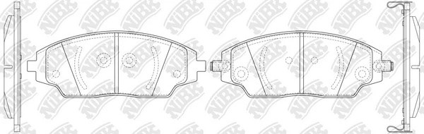 Колодки тормозные CHEVROLET Aveo (12-),Cobalt (13-) передние (4шт.) NIBK PN0632 NIBK