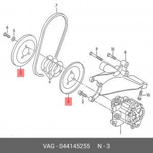 VW TRANSPORTER T4 91-03 2 штуки на насос (цена за 1 шт.) 044 145 255 VAG