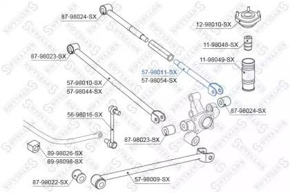 рычаг задней подвески задний!\ Toyota Avensis AT22# 97-00 5798011SX STELLOX