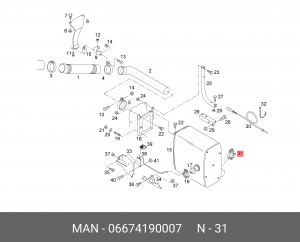 Профильная скоба 31X11-W1 06674190007 MAN