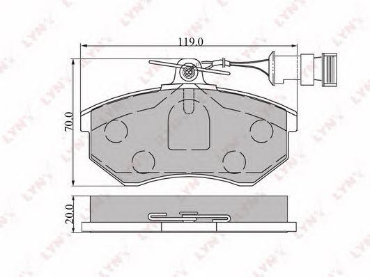 Колодки тормозные дисковые передние BD-1201 LYNXAUTO
