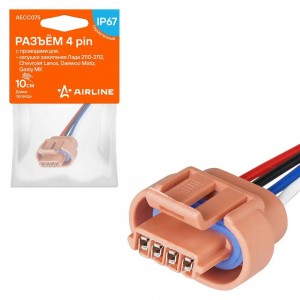 Разъём 4 pin с проводами для катушки зажигания Лада, Chevrolet, Daewoo, Geely (A AECC075 AIRLINE