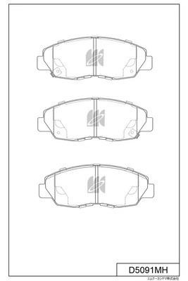 Колодки тормозные дисковые (с антискрипной пластиной)  HONDA ACCORD IV (CB) D509 D5091MH MK KASHIYAMA