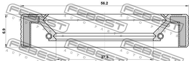 Сальник привода 95LAY-29560707R 95LAY-29560707R FEBEST